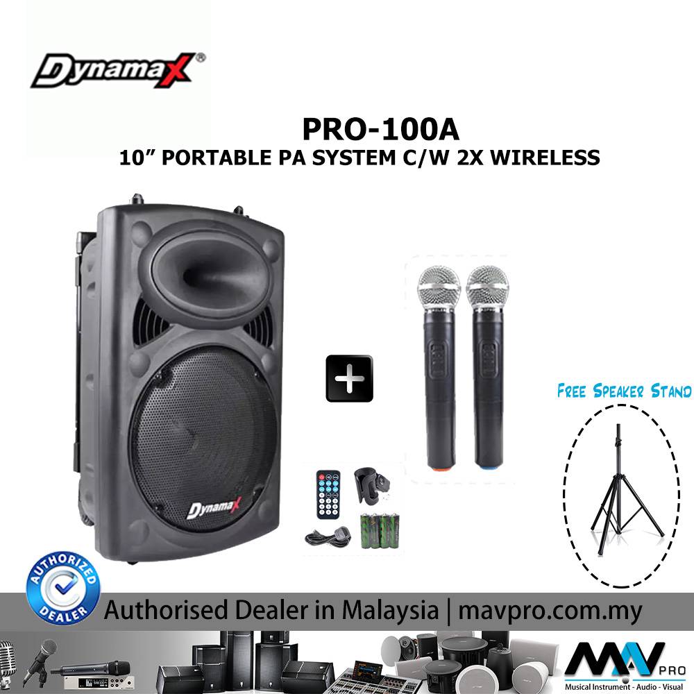 Dynamax PRO100A 10 Inch Portable PA System