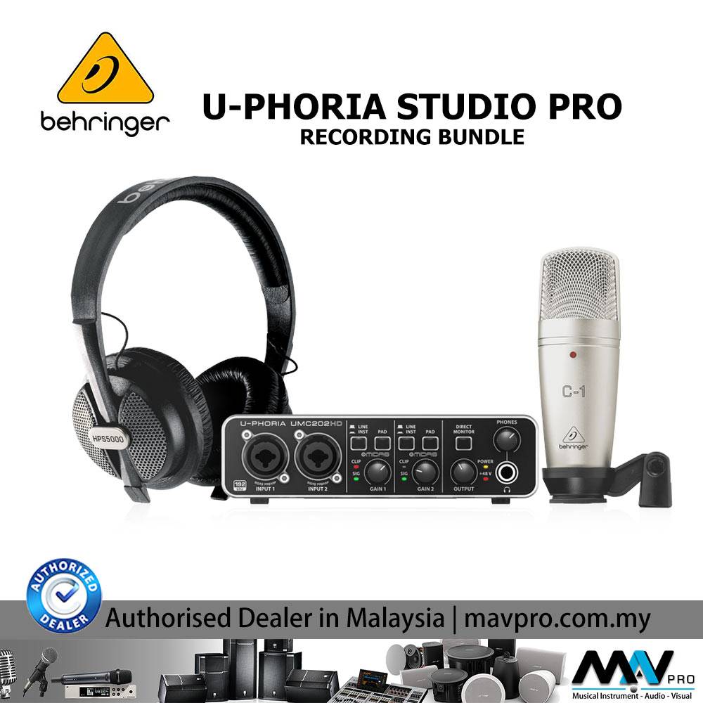 Behringer U-Phoria Studio PRO Recording Podcasting Bundle | Mavpro