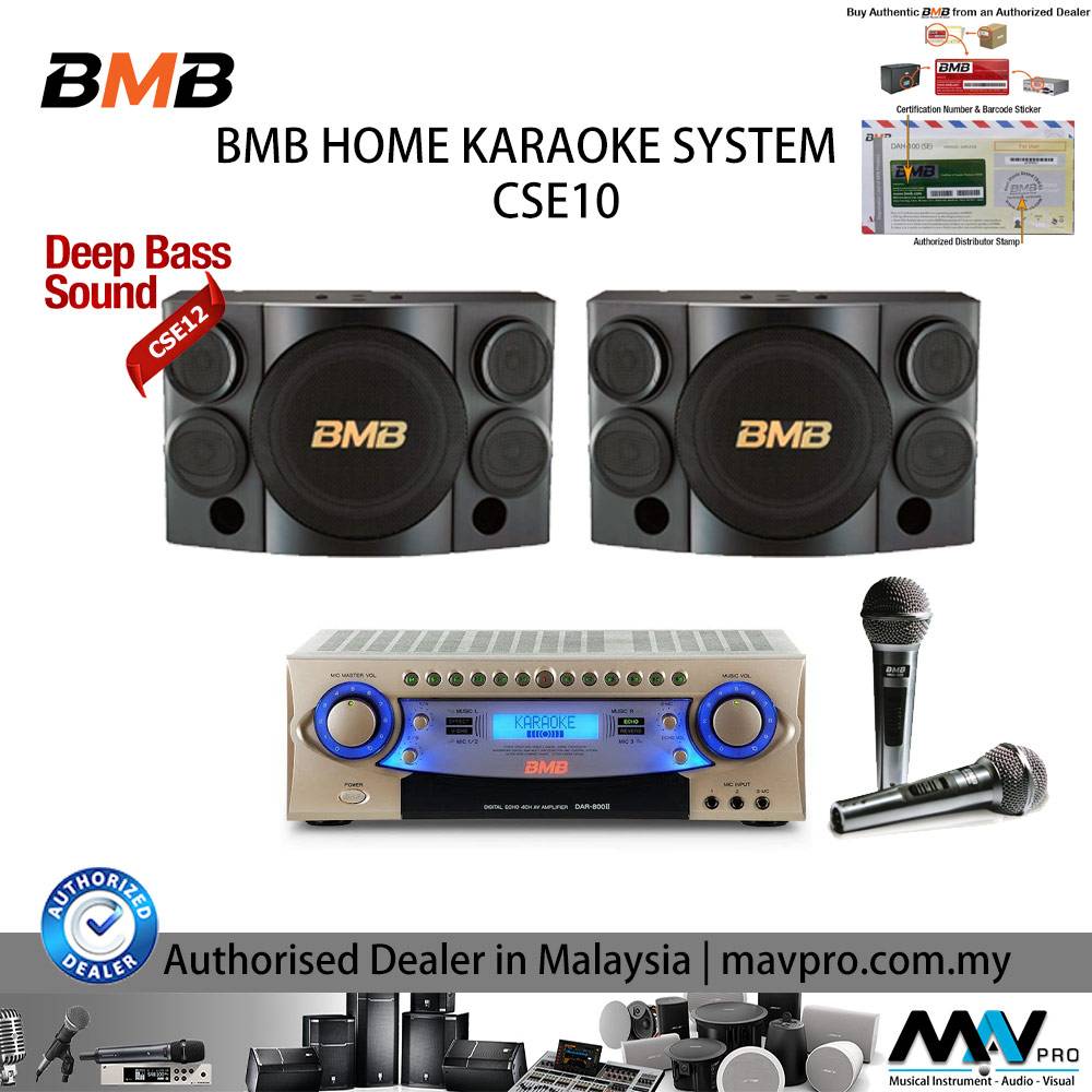 BMB CSE10 10" Karaoke Speaker CSE310 System Package Mavpro Malaysia