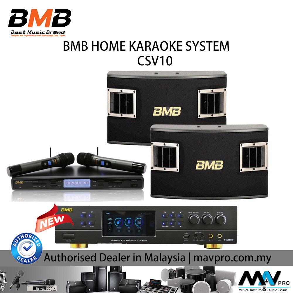 BMB CSV10 10" Karaoke Speaker CSV450 System Package With DAR350H