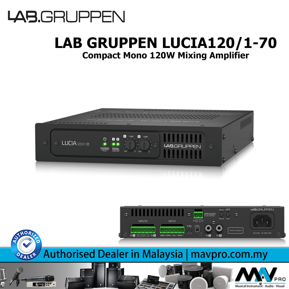 LAB GRUPPEN LUCIA120/1-70 Compact Mono 120W Mixing Amplifier