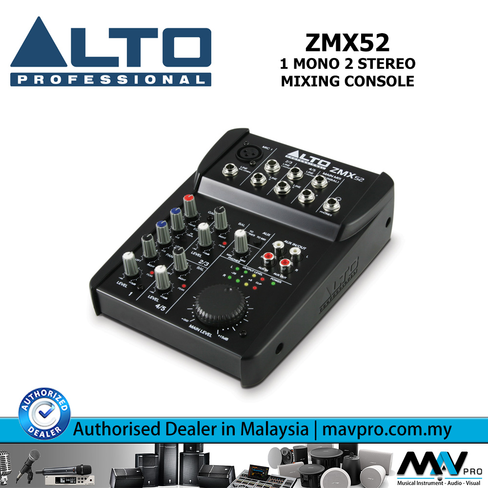 Zephyr ZMX52 5 Channel Audio Mixer - A&C Audio Visual