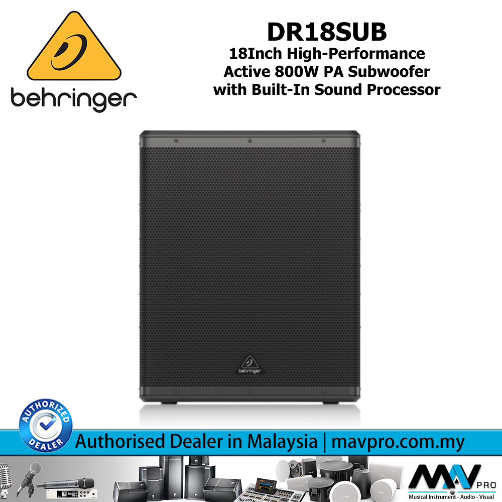 Behringer DR18SUB 18Inch 800W High-Performance Active PA Subwoofer (DR18SUB)